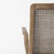 Cream And Brown Upholstered Fabric Dining Arm Chair