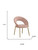 Pink and Gold Velvet and Metal Curved Back Dining Side Chair