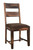 Set of Two Brown Upholstered Seat Ladder Back Dining Side Chairs - 880016623093