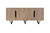 84" Beige Solid Wood Carved Geometric Sideboard with Four Doors