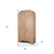 72" Natural Solid Wood Textured Door Arched Cabinet With Four Doors