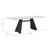 79" White and Black Sintered Stone and Steel Double Pedestal Base Dining Table