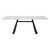 79" White and Black Sintered Stone and Steel Double Pedestal Base Dining Table