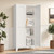 61" White Stainless Steel Pantry Or Storage Closet With Arched Panel Doors