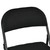 Set of Four Black Faux Leather and Steel Folding Chairs