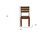 Set of Two Brown Solid Wood Ladder Back Dining Side Chairs