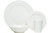 White Sixteen Piece Round Bone China Service For Four Dinnerware Set