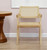 Natural Wood Open Back Dining Arm Chair - 608219262167