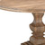 54" Brown Solid Wood Pedestal Base Round Top Dining Table