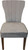 Set of Two Gray And Brown Upholstered Velvet Dining Parsons Chairs