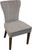 Set of Two Gray And Brown Upholstered Velvet Dining Parsons Chairs - 608219397715