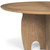 59" Brown Solid Wood Pedestal Base Round Top Dining Table