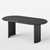 66" Black Solid Wood Double Pedestal Base Oval Dining Table - Black
