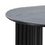 66" Black Solid Wood Double Pedestal Base Oval Dining Table - Black