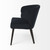 Navy Blue And Black Wingback Dining Side Chair