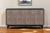 60" Charcoal and Brown Distressed Wood Sideboard with Four Doors