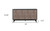 60" Charcoal and Brown Distressed Wood Sideboard with Four Doors