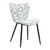 Set of Two White and Black Upholstered Faux Shearling Dining Side Chairs