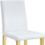 Set of Two White and Gold Faux Leather and Metal Dining Side Chairs