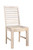 Set of Two White Wood Ladder Back Dining Side Chairs