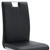 Set of Four Black and Silver Faux Leather and Metal Dining Side Chairs - Black & Silver