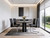 Set of Four Black and Silver Faux Leather and Metal Dining Side Chairs - Black & Silver