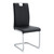Set of Four Black and Silver Faux Leather and Metal Dining Side Chairs - Black & Silver