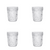 Set of Four Clear Paisley Acrylic Stemless Whiskey Glass