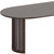66" Brown Solid Wood Double Pedestal Base Oval Dining Table - 880016834260