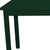 60" Dark Green Solid Wood Dining Table