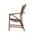 Set of Two Natural Rattan Open Back Dining Arm Chairs