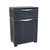 35" Dark Gray Heavy Duty Plastic Two Door One Drawer Utility Cabinet