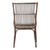 Set of Two Natural Rattan Slat Back Dining Arm Chairs