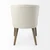 Ivory and Brown Mid Century Wingback Dining Chair