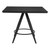 37" Black Wood and Steel Square Dining Table