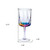 Set of Four Clear and Rainbow Geometric Acrylic Stemmed All Purpose Wine Glasses