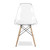 Clear And Natural Heavy Duty Plastic And Wood Dining Side Chair