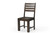 Set of Two Brown Solid Wood Ladder Back Dining Side Chairs