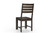 Set of Two Brown Solid Wood Ladder Back Dining Side Chairs