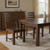 Set of Two Brown Solid Wood Ladder Back Dining Side Chairs