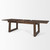 106" Dark Brown Solid Wood Self-Storing Leaf Sled Base Extendable Dining Table