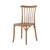 Set of Two Tan and Natural Heavy Duty Plastic Slat Back Dining Side Chairs