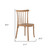 Set of Two Tan and Natural Heavy Duty Plastic Slat Back Dining Side Chairs