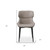 Gray and Black Upholstered Faux Leather Dining Side Chair