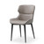 Gray and Black Upholstered Faux Leather Dining Side Chair