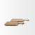 Set of Two Natural Solid Wood Handmade Serve Boards With Handles