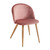 Set of Two Pink and Oak Upholstered Velvet Dining Side Chairs