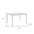 48" White Solid Wood Dining Table