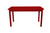 60" Fire Engine Red Solid Wood Dining Table