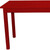 60" Fire Engine Red Solid Wood Dining Table